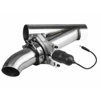 Proflow Single Exhaust Cutouts Electric Aluminium Bolt On 3.0 in. Diameter Stainless Steel Tubing Kit PFEEEC300