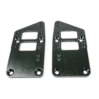 Proflow Engine Mounts Aluminium Motor Mount Plate Bolt-In LS Conversion Adjustable Black Powder coated Pair PFEEHMLS11-BK