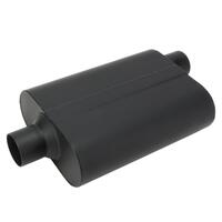 Proflow Muffler 2.25 in Black Compact Flow Chamber II Side Inlet To 2.25 in. Centre Outlet 9.75" x 13" x 4" body Each PFEEM31501