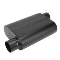 Proflow Muffler 2.25 in Black Compact Flow Chamber II Side Inlet To 2.25 in. Side Outlet 9.75" x 13" x 4" body Each PFEEM31503