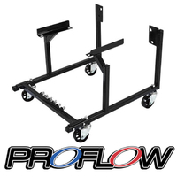 Proflow Engine Dolly, Steel, Black Powder Coat, Wheels Included, For Ford SB 289, 302, 351, , Each