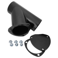 Proflow Exhaust Steel Cut Out Y Pipe 4.0in, Cap Gasket & Bolts 10in. overall , Each