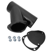 Proflow Exhaust Steel Cut Out Y Pipe 4.0in. Cap Gasket & Bolts 10in. overall length Each PFEEYPSTL40