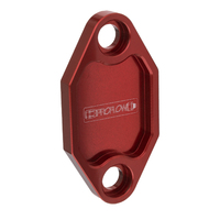 Proflow Fuel Pump Block-Off Plate, Aluminium, Red Anodised, For Holden 253 308, Each