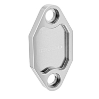 Proflow Fuel Pump Block-Off Plate, Aluminium, Silver Anodised, For Holden 253 308, Each