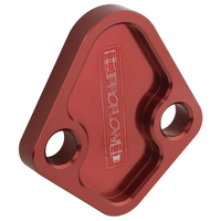 Proflow Fuel Pump Block-Off Plate Aluminium Red Anodised BB For Chev For Ford Windsor Each PFEFB-101R