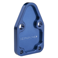 Proflow Fuel Pump Block-Off Plate, Aluminium, Blue Anodised, SB For Chevrolet, For Chrysler, Each
