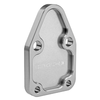 Proflow Fuel Pump Block-Off Plate, Aluminium, Silver Anodised, SB For Chevrolet, For Chrysler, Each