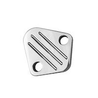 Proflow Fuel Pump Block-Off Plate, Aluminium, Polished, BB Chev, For Chrysler, For Dodge, For Plymouth, For Ford, Each