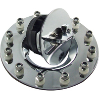 Proflow Fuel Cell Tank Cap, Flush Mount, 12 Bolt, Black Aluminium Cap, w/Mount Kit, (Series 1)