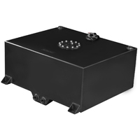 Proflow Fuel Cell Tank 20g 78L Aluminium Black 620 x 510 x 260mm With Sender Two -10 AN Female Outlets Each PFEFC020BK