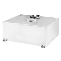 Proflow Fuel Cell Tank 15g 57 Aluminium Flat Bottom Natural 510 x 460 x 260mm With Sender Two -10 AN Female Outlets Each PFEFC115FB