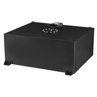 Proflow Fuel Cell Tank 20g 78L Aluminium Flat Bottom Black 620 x 510 x 260mm With Sender Two -10 AN Female Outlets Each