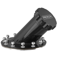 Proflow Fuel Filler Neck Aluminium Black 45 Degree 2 in. Diameter 12-Bolt Flange Each PFEFCA001