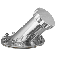 Proflow Fuel Filler Neck Aluminium Polished 45 Degree 2 in. Diameter 12-Bolt Flange Each PFEFCA001P