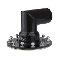 Proflow Fuel Filler Neck Aluminium Black 90 Degree 2 1/2 in. Diameter 12-Bolt Flange Each PFEFCA004BK