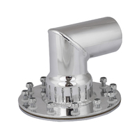 Proflow Fuel Filler Neck Aluminium Polished 90 Degree 2 1/2 in. Diameter 12-Bolt Flange Each PFEFCA004P