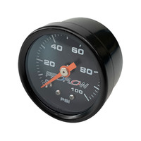 Proflow Fuel Pressure Gauge 0-100PSI Black body/Black Face  PFEFG100BK-B