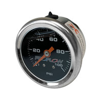 Proflow Fuel Pressure Liquid Filled Gauge 0-100PSI Stainless Body/Black Face PFEFG100LFBK-B