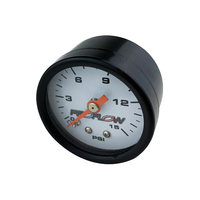 Proflow Fuel Pressure Gauge 0-15PSI Black body/White Face  PFEFG15BK