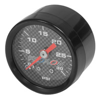 Proflow Fuel Pressure Gauge 0-30PSI Black body/White Face
