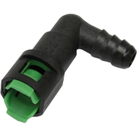 Proflow Fuel Line Connectors Nylon 5/16in. Female QR 90 Degree To 3/8in. (10mm) Barb Each PFEFLQR092