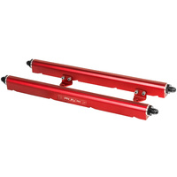 Proflow Fuel Rails Kit Billet Aluminium Red Anodized For Holden Commodore VT-VZ LS1 PFEFRKLS1R