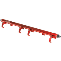 Proflow Fuel Rails Kit Billet Aluminium Anodised Red Commodore For Nissan RB30 PFEFRKRB30R