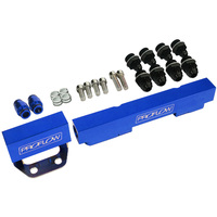 Proflow Fuel Rails Kit Billet Aluminium Anodised Blue Mazda Rotary Series 4&5 PFEFRKRX45B