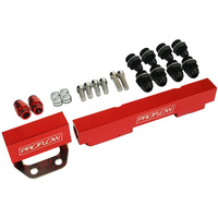 Proflow Fuel Rails Kit Billet Aluminium Anodised Red Mazda Rotary Series 4&5 PFEFRKRX45R