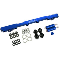 Proflow Fuel Rails Kit Billet Aluminium Anodised Blue for Toyota 2JZ Turbo PFEFRKTOY2JZB
