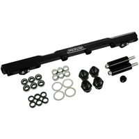 Proflow Fuel Rails Kit Billet Aluminium Anodised Black for Toyota 2JZ Turbo  PFEFRKTOY2JZBK