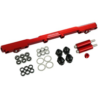 Proflow Fuel Rails Kit Billet Aluminium Anodised Red for Toyota 2JZ  PFEFRKTOY2JZR