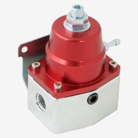 Proflow Fuel Pressure Regulator EFI Economy Billet Red/Silver 45-75PSI -06 AN PFEFS13129-R