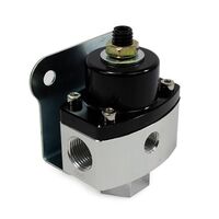 Proflow Fuel Pressure Regulator Carby Economy Billet Black/Silver -3/8in. NPT 2 Port Adjustable 5-12 PSI PFEFS13207
