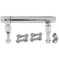 Proflow Fuel Log Billet Aluminium Polished Adjustable -10 AN Inlet 7/8-20 in. Outlets Holley 4150 4500 PFEFS14201S