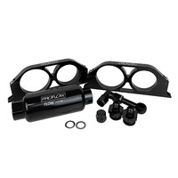 Proflow Fuel Pump Cradle Bracket Kit, Billet, With Fuel Filter, AN10 & AN6 Adaptors, Black