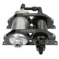 Proflow Billet Bracket Kit with Fuel Filter AN10 Black -06AN Adapt & 044 Proflow Pump PFEFS305BBP
