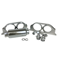 Proflow Billet Bracket Kit with Fuel Filter AN10 Polished & -06AN Adaptors PFEFS305P