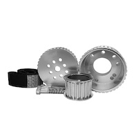 Proflow Pulley Kit Billet Silver Gilmer Drive belt For Holden 253/308 Commodore V8 Silver PFEGK80258