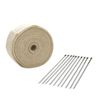 Proflow Exhaust Wrap, Fiberglass Composite, 650C, 2in 100 ft Roll, Light Tan,  Kit
