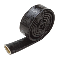Proflow Heat Protection, Heat Sleeve, Silicone, 260C, Slip-on, Black 4 ft , 4mm ID