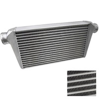 Proflow Intercooler Aluminium Universal Tube & Fin 500 x 300 x 76mm 3in. Outlets Natural PFEIC500300