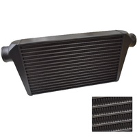 Proflow Intercooler Aluminium Universal Tube & Fin 500 x 300 x 76mm 3in. Outlets Black PFEIC500300BK