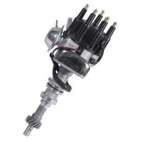 Proflow Distributor, HEI Street Series, Vacuum Advance, Bosch Style Black Cap, SB For Ford 289, 302 Windsor