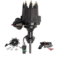 Proflow Distributor Billet Black Ready-to-Run Black Vacuum Advance SB Chrysler 318 340 360 V8 PFEID510R