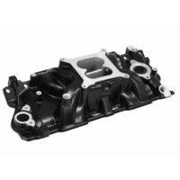 Proflow Intake Manifold Air Dual Aluminium Natrual Square/Spread Bore For Chevrolet Small Block PFEM2101