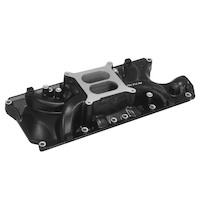 Proflow Intake Manifold Air Dual Aluminium Black Square/Spread Bore SB For Ford 289 302 