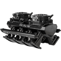 Proflow Intake Fabricated Black LS3 L98 L76 Hi Ram Dual Quad EFI 4150 or 4500 Throttle Body PFEM63248