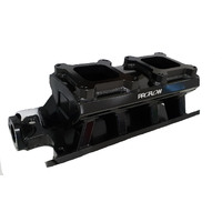 Proflow Intake Manifold Fabricated Black Tunnel Hi Ram Duel Carburetted SB For Ford 289-302W PFEM64242